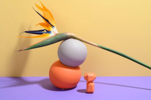 Blume auf Kugeln